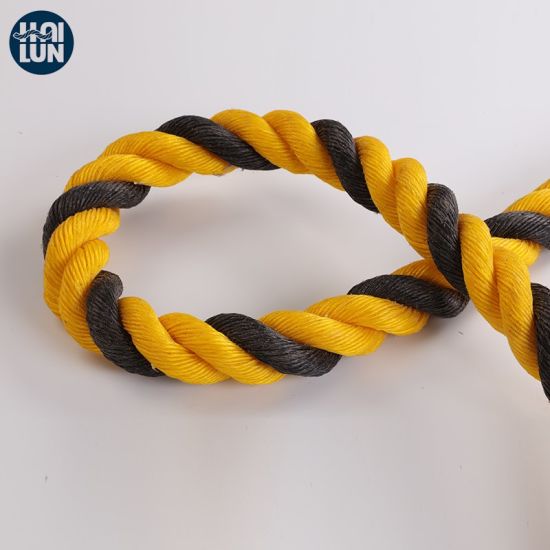 Cuerda de amarre de cuerda trenzada de cuerda de PE de 3/4 hebras