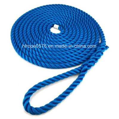 3 hebras de cuerda de amarre multifilamento de cordón suave azul royal de 16 mm