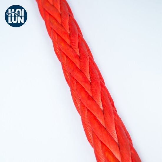 Cubierta de poliéster 12 Strand Synthetic UHMWPE / HMPE HMWPE Nylon Remolque marino Cuerda