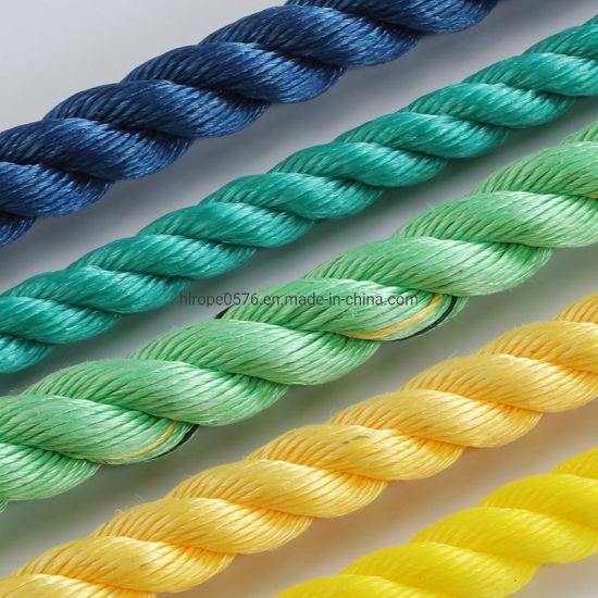 Comercio al por mayor de 3 hilos PP Monfilament rope para marina y pesca