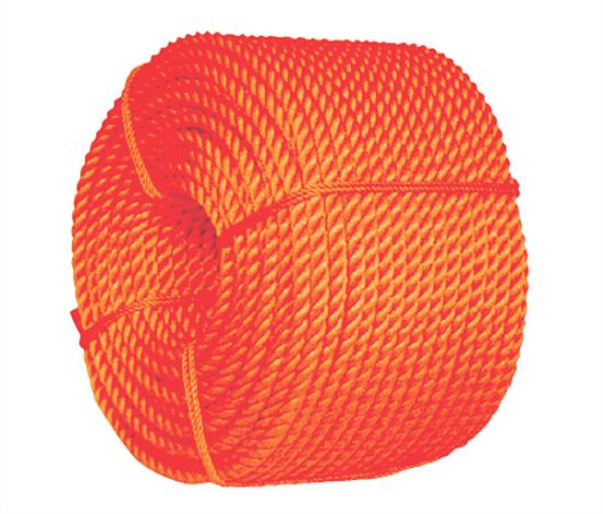 Cuerda plástica de polietileno PE naranja 3strand