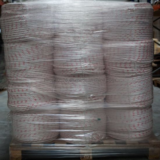 White de 10 mm con cuerda de polysteel flotante roja (bobina de 220 m)