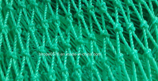 Polietileno retorcido verde anudado o sin nudos de pesca de pesca.