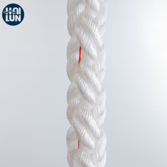 Cuerda marina de la cuerda del poliéster de la cuerda de amarre de la cuerda de la fibra química de 8 hilos