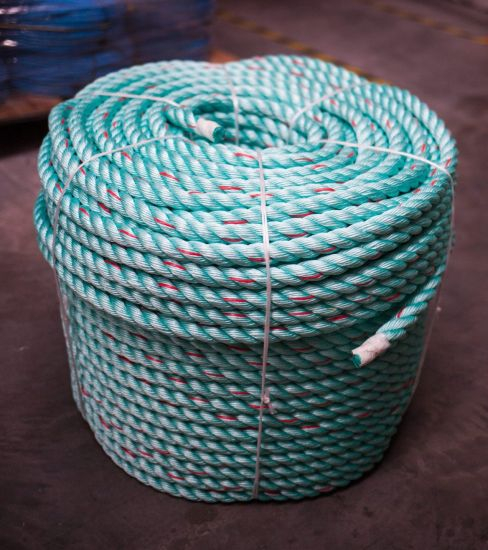 Cable de polietileno verde de 8 mm con manchas rojas (bobina de 220 m)