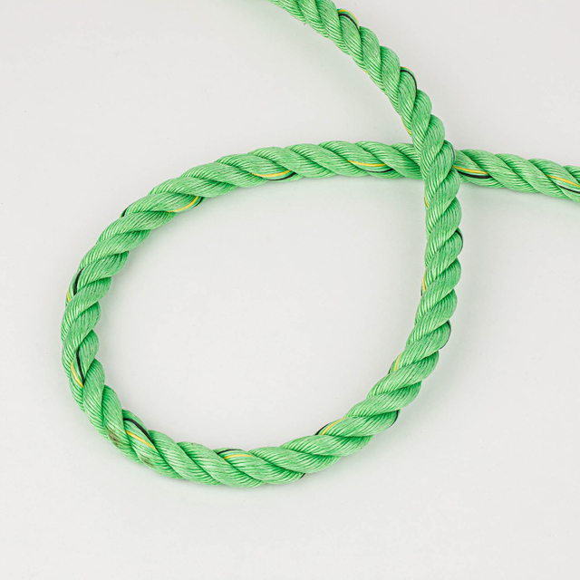 Red 3-Strands Twisted Polypropylene Monofilament Rope con ambos planos finales