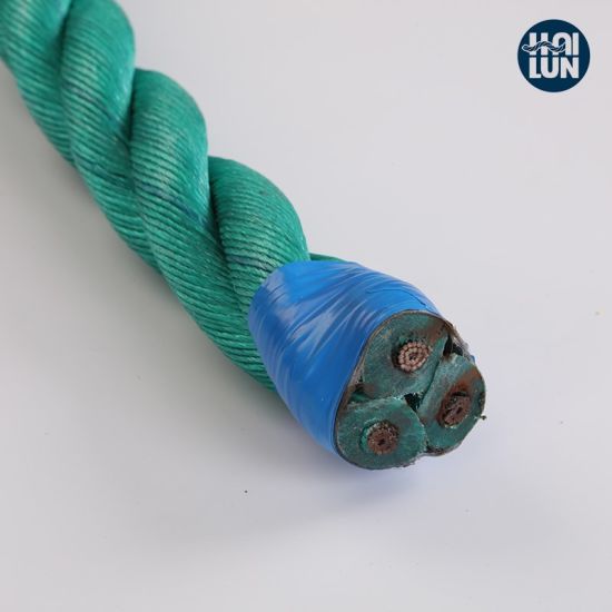 Cuerda de amarre de cuerda trenzada de cuerda de PE de 3/4 hebras